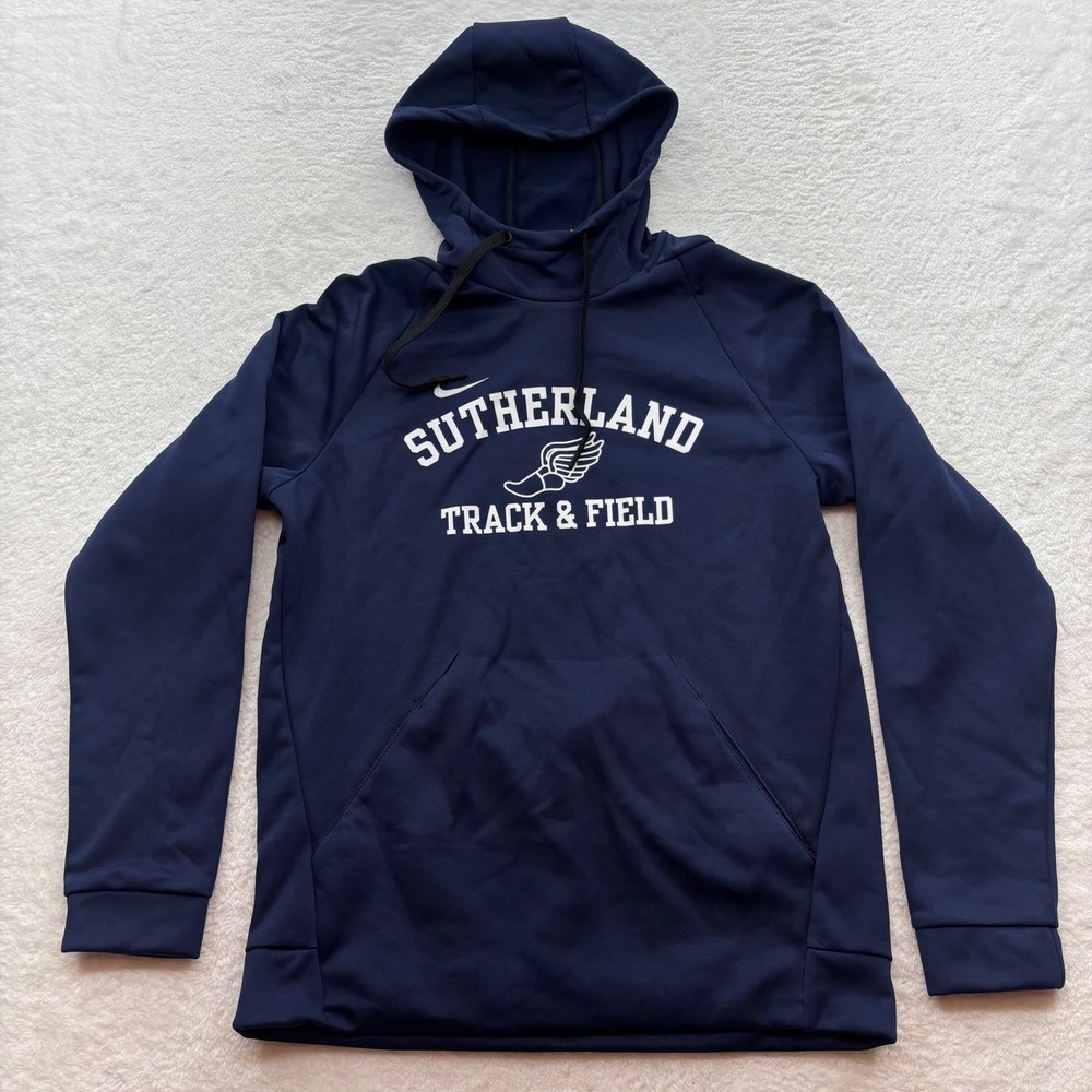 Nike Mens Sutherland Track & Field Dri-FIT Hoodie Navy Blue CN0473-419 Medium